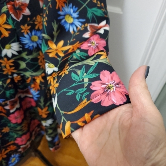 Alexia Admor AlexaFloral Print Lace Trim, Fit & Flare Dress Size 12, Retail $245 - Picture 3 of 15